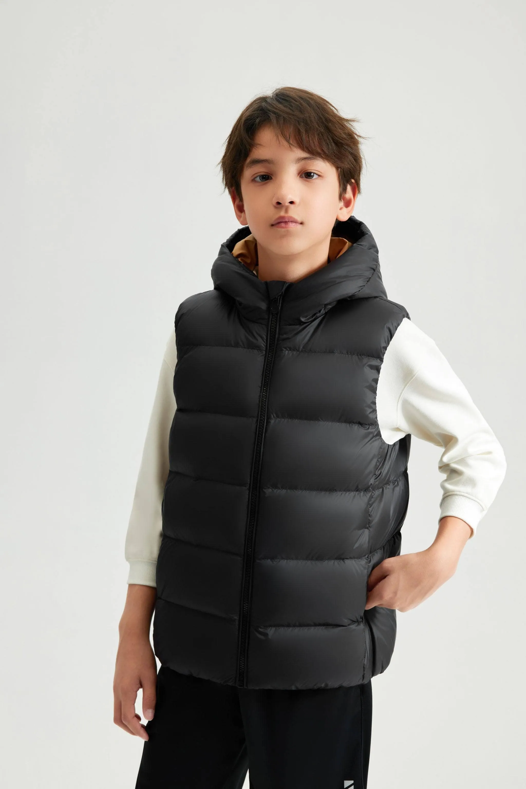 Kid's Hooded Down Gilet