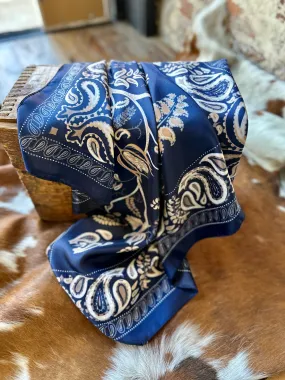 Kiersten Navy Paisley Wild Rag