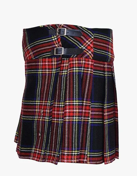 KILT OF BLACK STEWART TARTAN FOR WOMEN