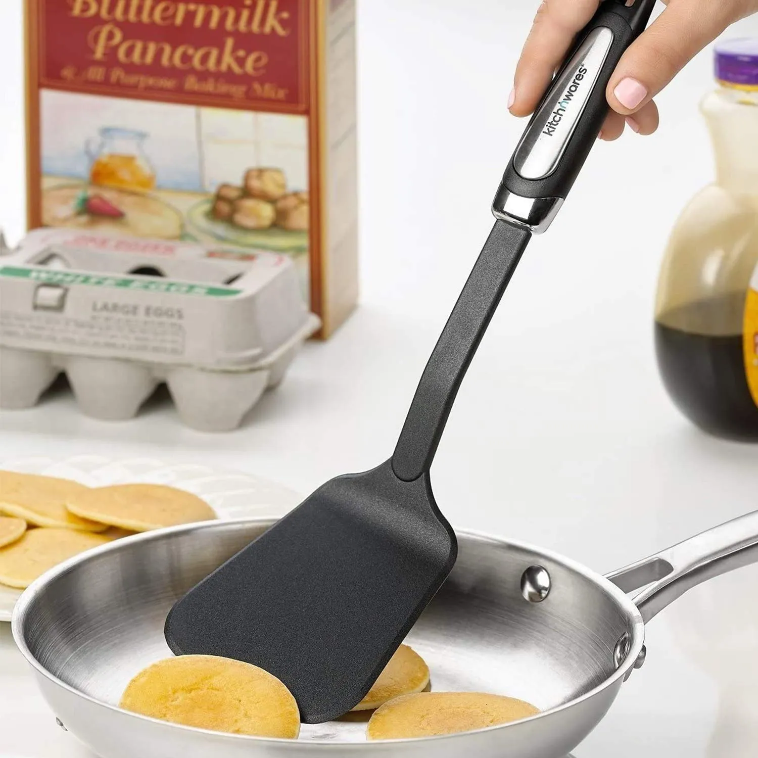 Kitch N Wares Nylon Turner Spatula - Classic Nonstick Heat-Resistant Nylon Flexible