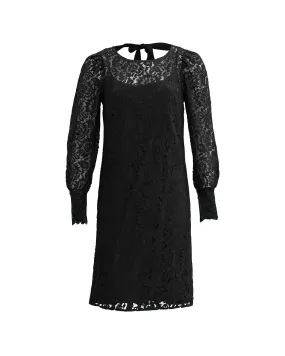 Lace Long Sleeve Dress in Black