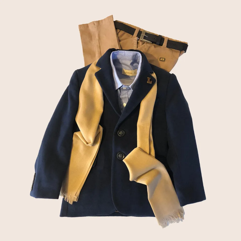 Lemon Boys 5 Piece Navy Suit