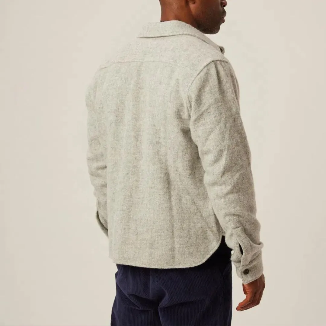 Light Grey Dexter Wool Overshirt