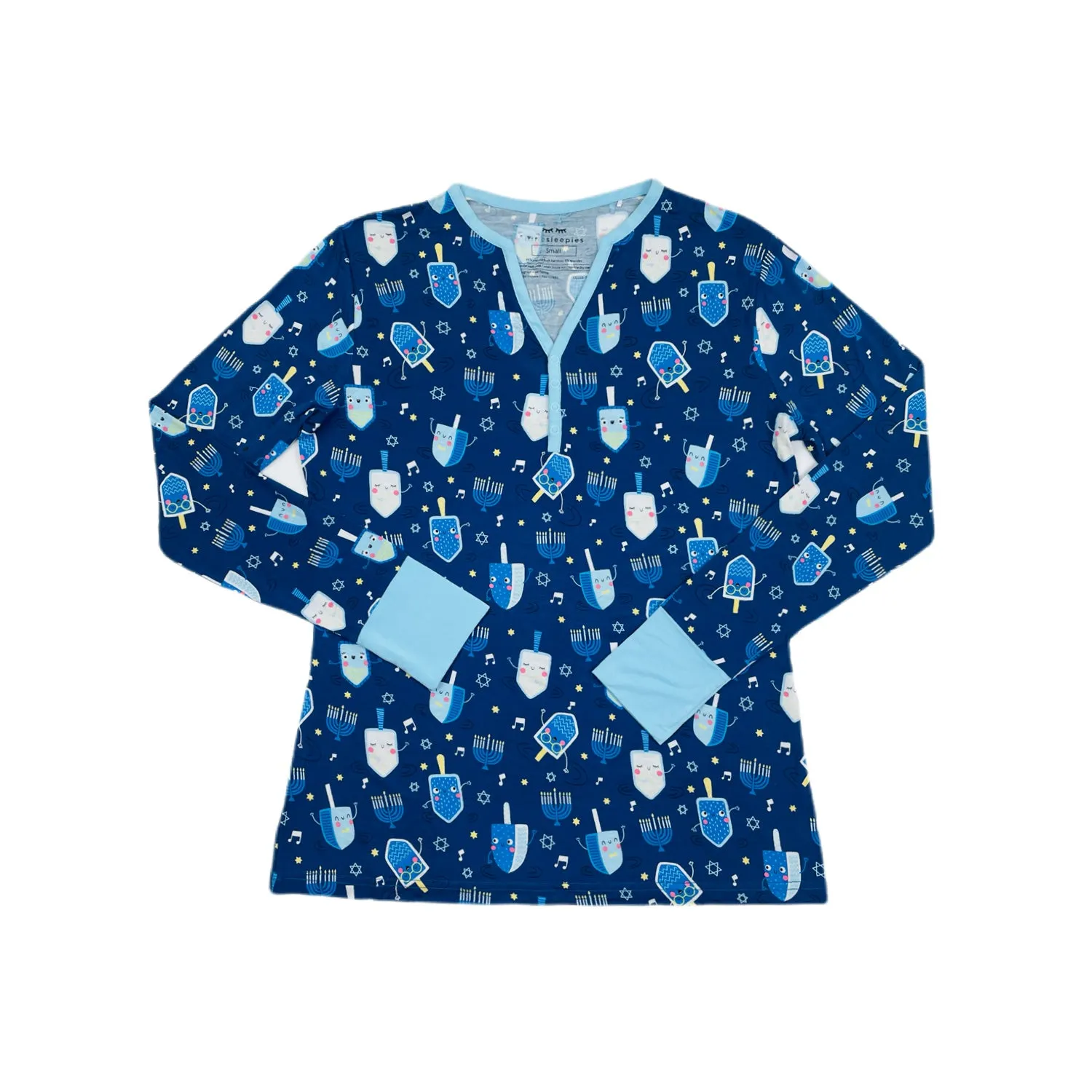 Little Sleepies Dancing Dreidels Women's Bamboo 2pc Pajama Set