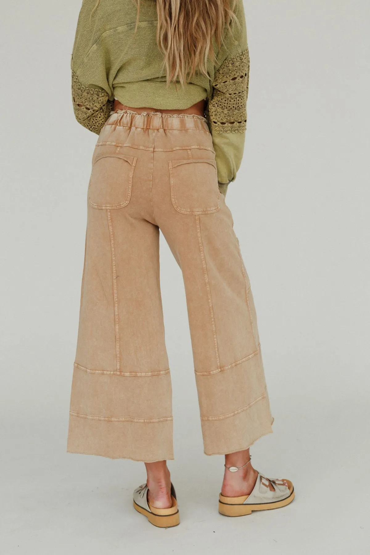 Lucky One Wide Leg Pant - Camel