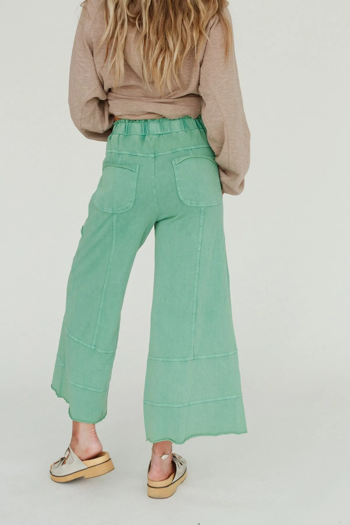 Lucky One Wide Leg Pant - Green