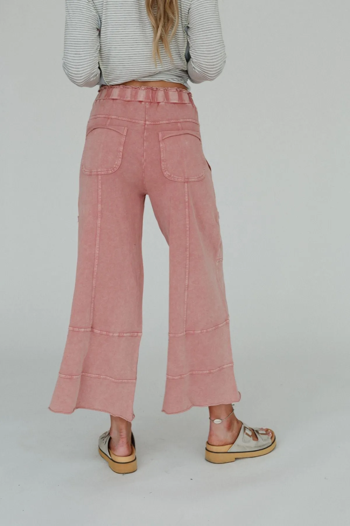 Lucky One Wide Leg Pant - Mauve