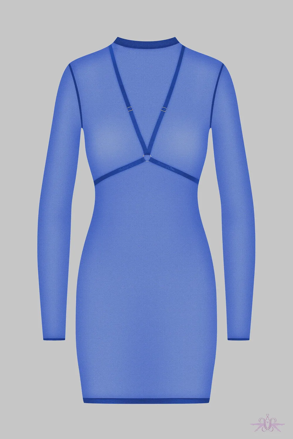 Maison Close Corps a Corps Blue Long Sleeved Dress