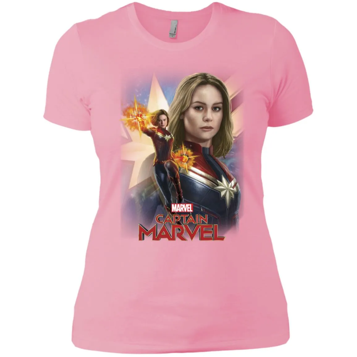 Marvel Captain Marvel Powers Portrait Women Cotton T-Shirt