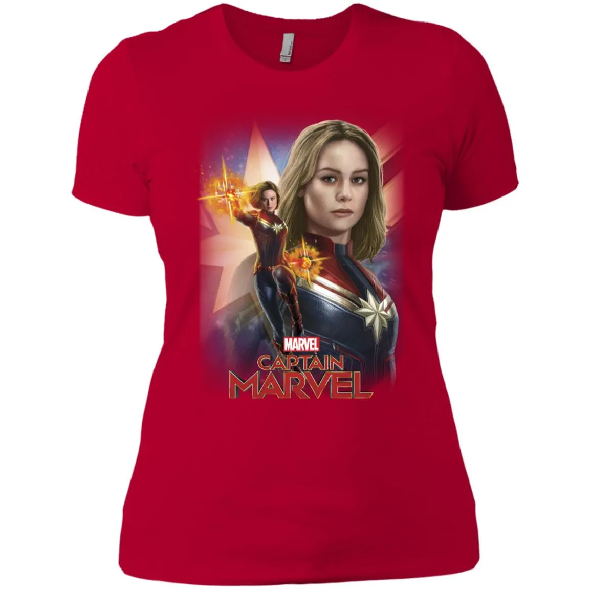 Marvel Captain Marvel Powers Portrait Women Cotton T-Shirt