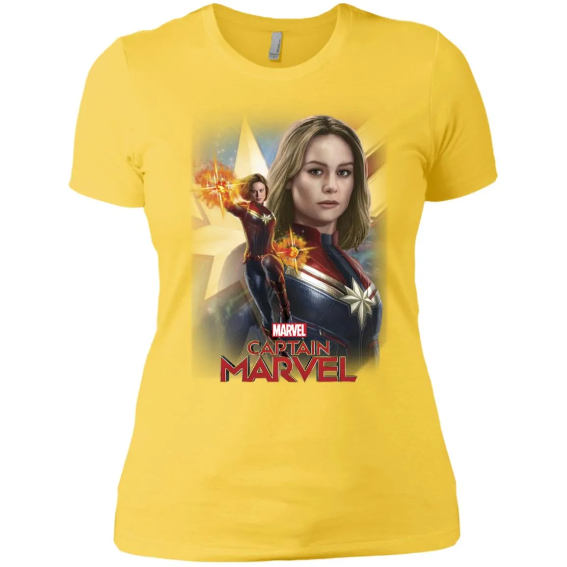 Marvel Captain Marvel Powers Portrait Women Cotton T-Shirt