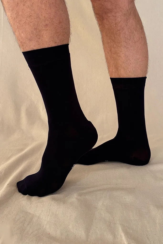 Men's Bamboo Business Socks 3 Pack - Black