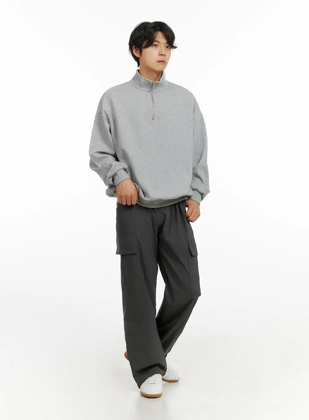 Men's Loose Fit Cargo Pants (Dark Gray) IG409