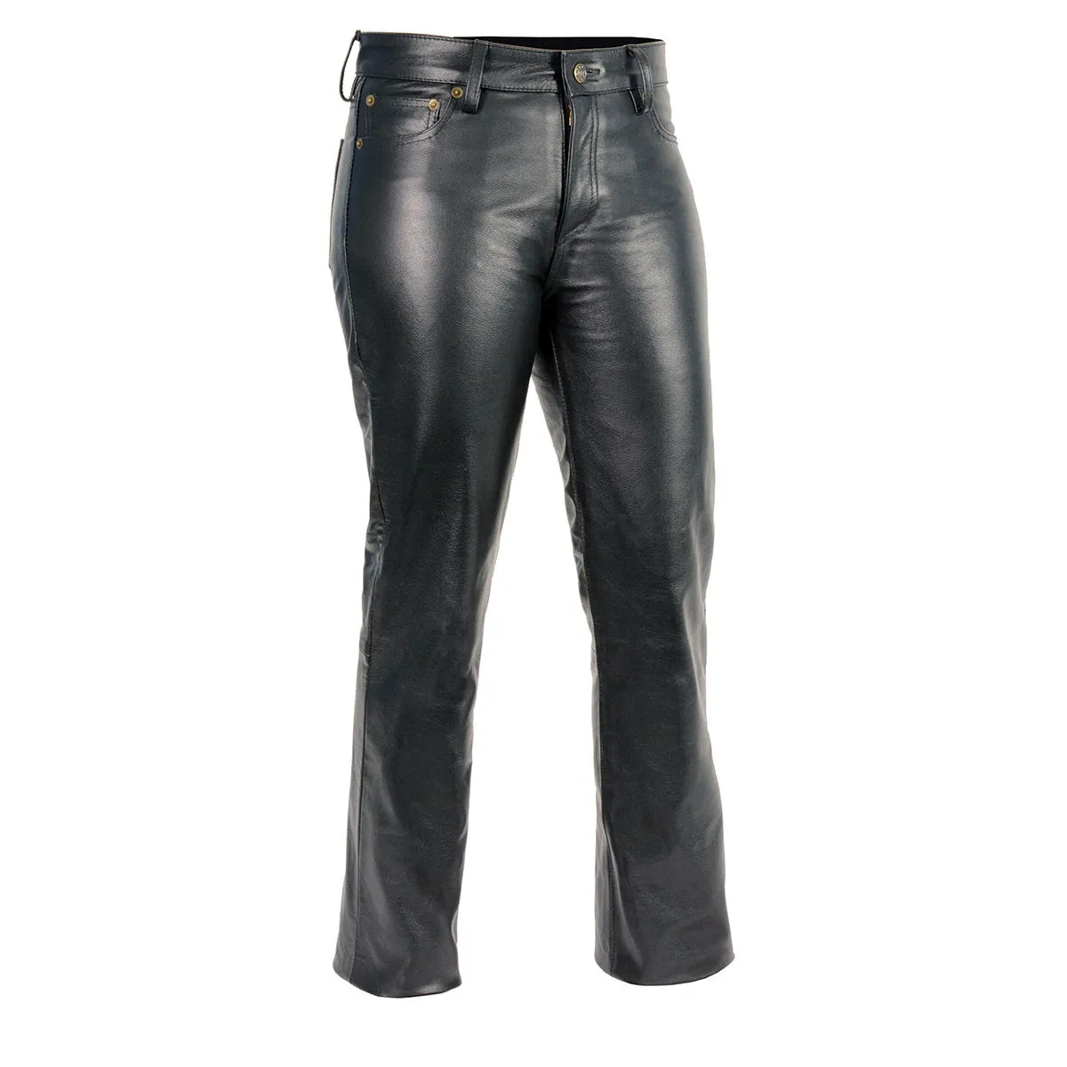 Milwaukee Leather LKL6790 Women's Classic 5 Pocket Black Casual Motorcycle Leather Pants