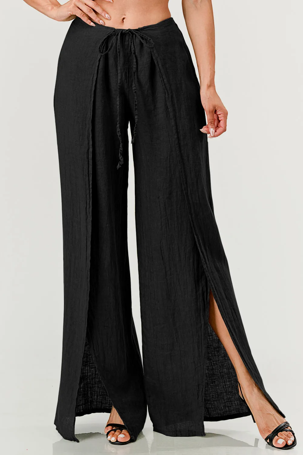 Monika Side Layered Linen Pants