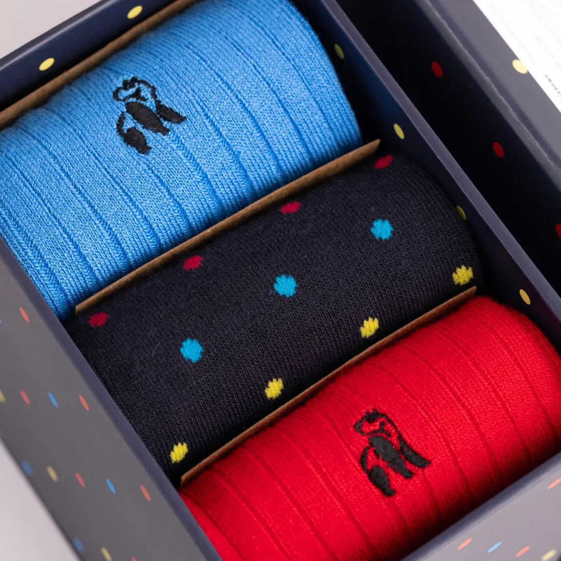 Multi Spot Sock Box - 3 Pairs Bamboo Socks