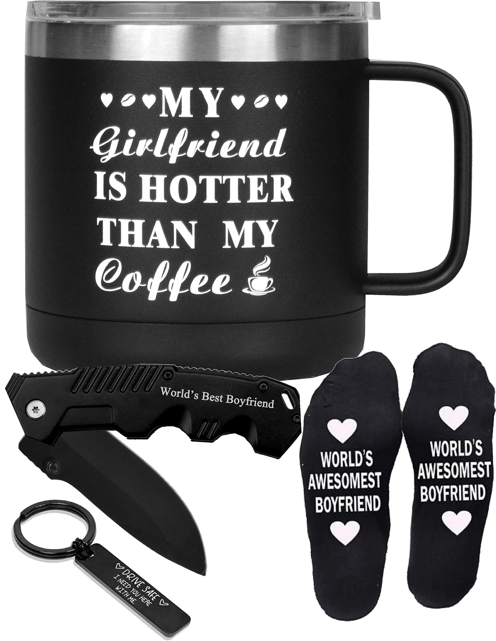 My Girlfriend is hotter than my Coffee Mug, World's Best Boyfriend Folding Pocket Knife