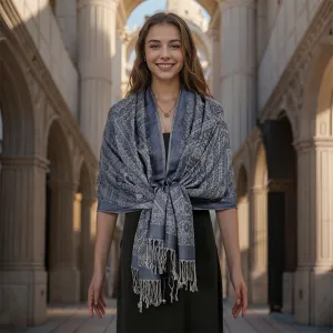 MY03New jacquard European and American retro ethnic style cotton cashew shawl spring and autumn tassel long decorative scarf