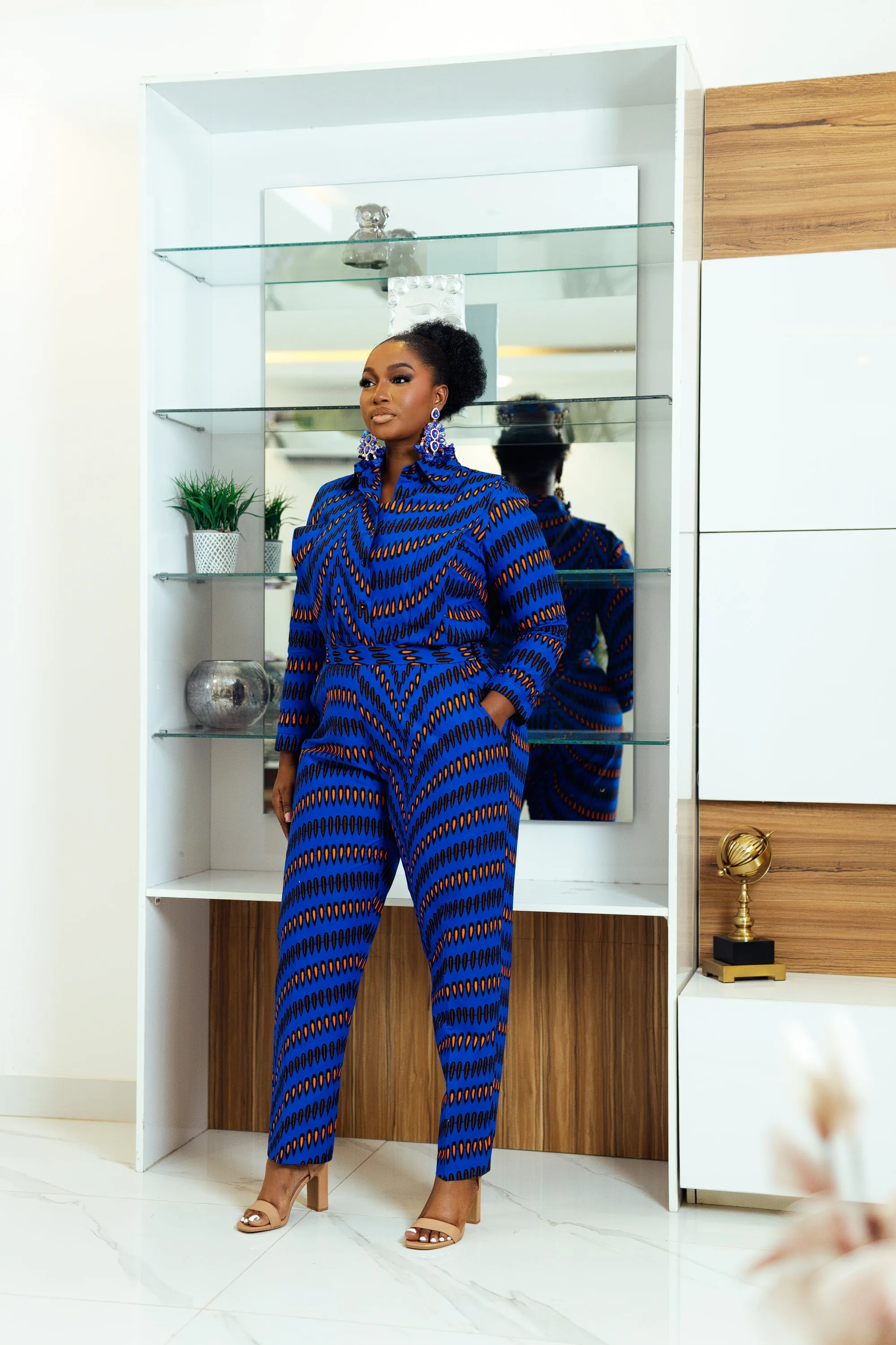 NALA AFRICAN PRINT SHIRT & PANTS SET