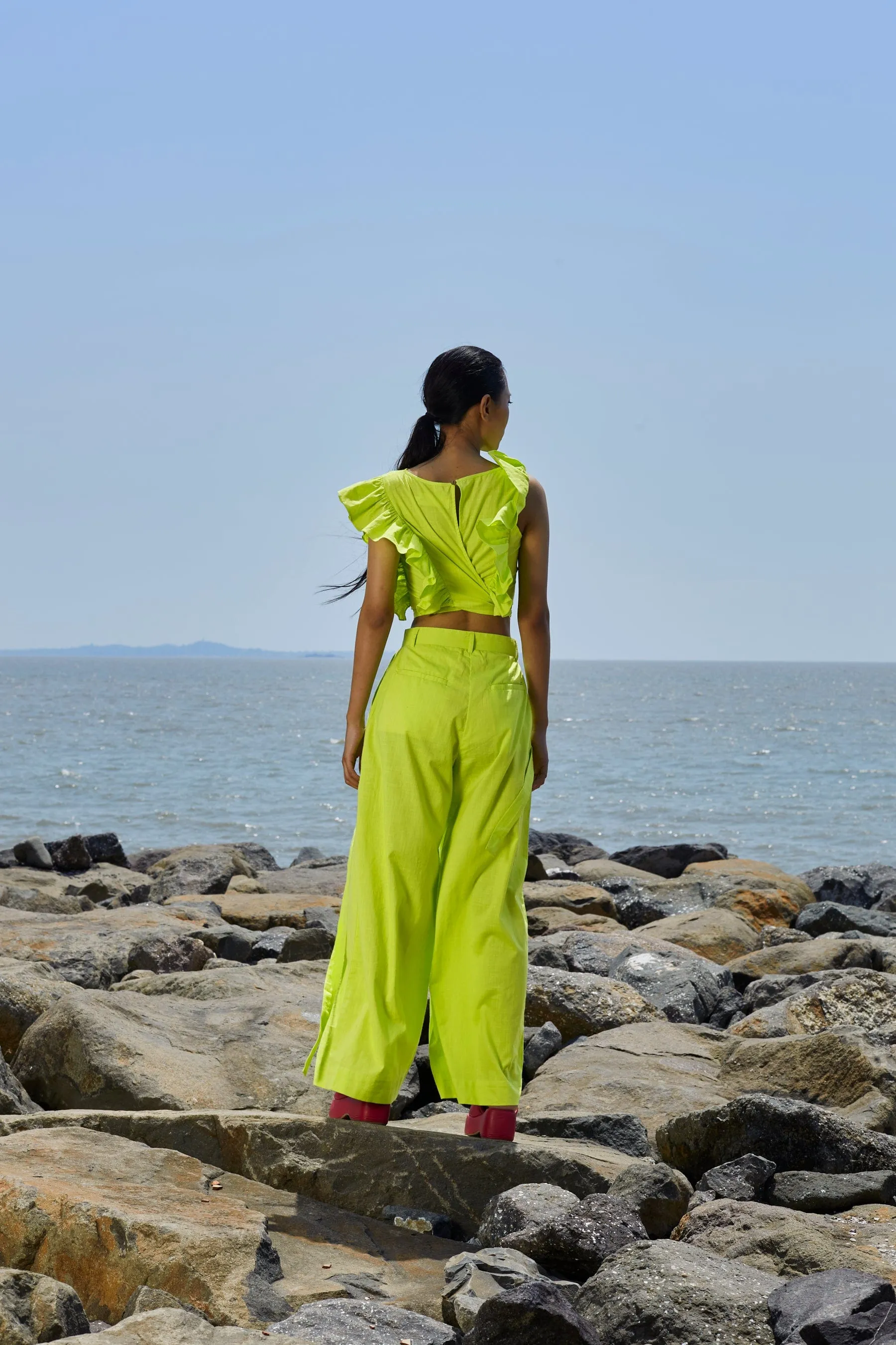 Neon Green Overlap Co-Ord Set