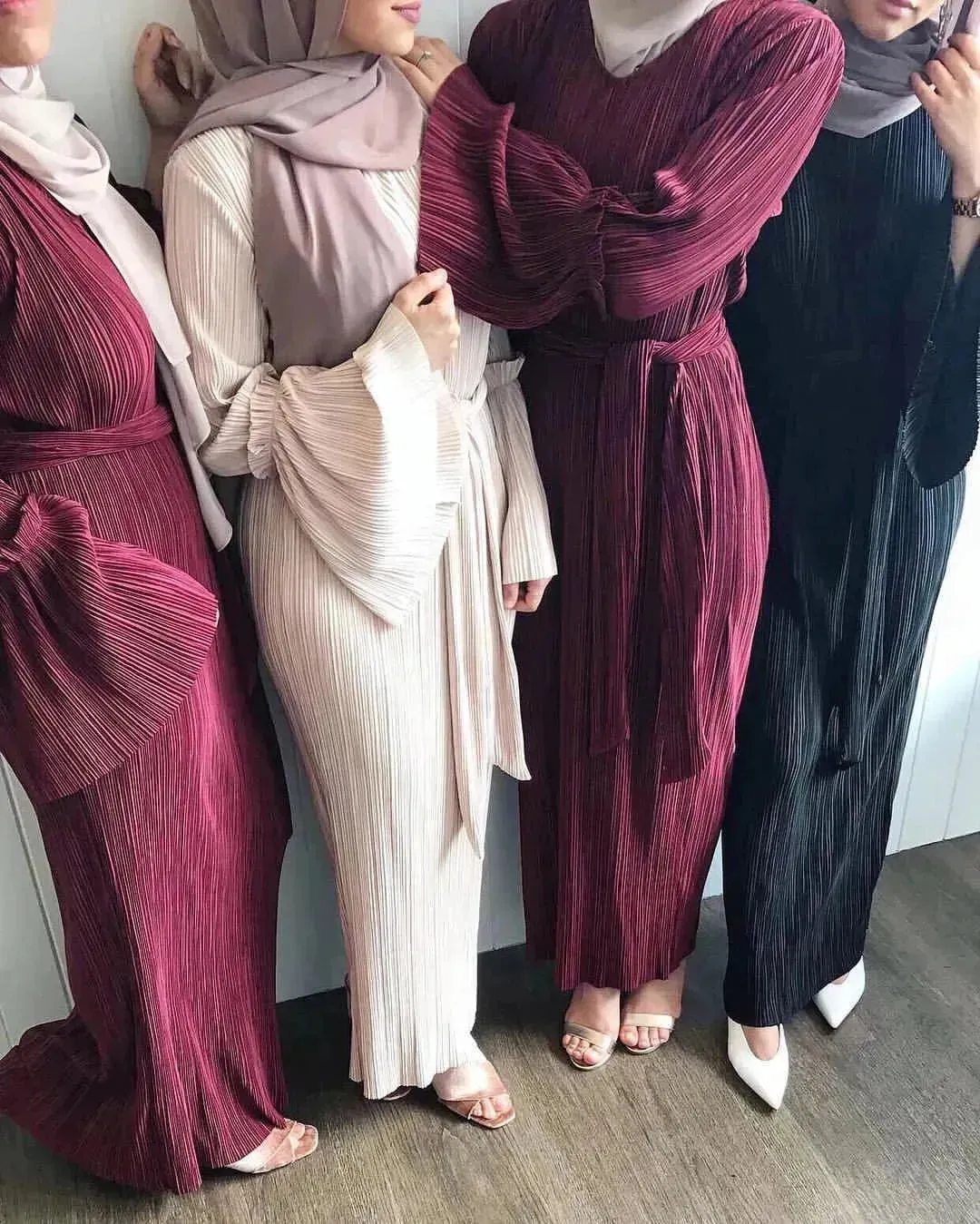 New Fashion Pleated Long Skirt Arab  Dress