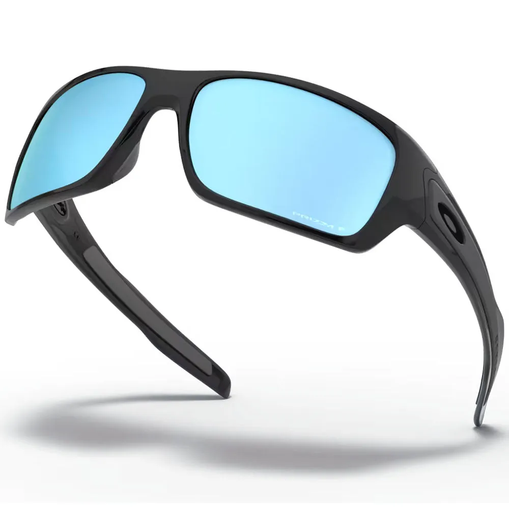 Oakley Turbine Sunglasses - Prizm Deep Water Polarized Lenses (Polished Black Frame)