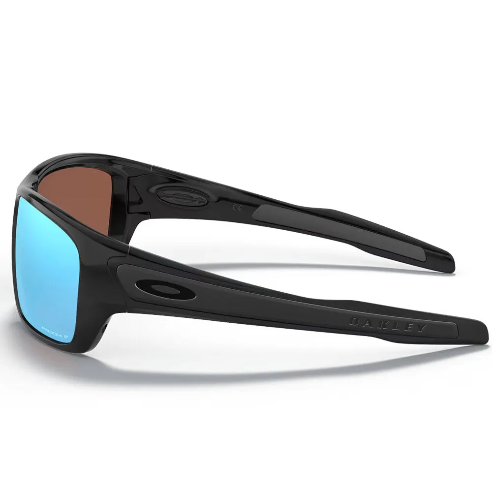 Oakley Turbine Sunglasses - Prizm Deep Water Polarized Lenses (Polished Black Frame)