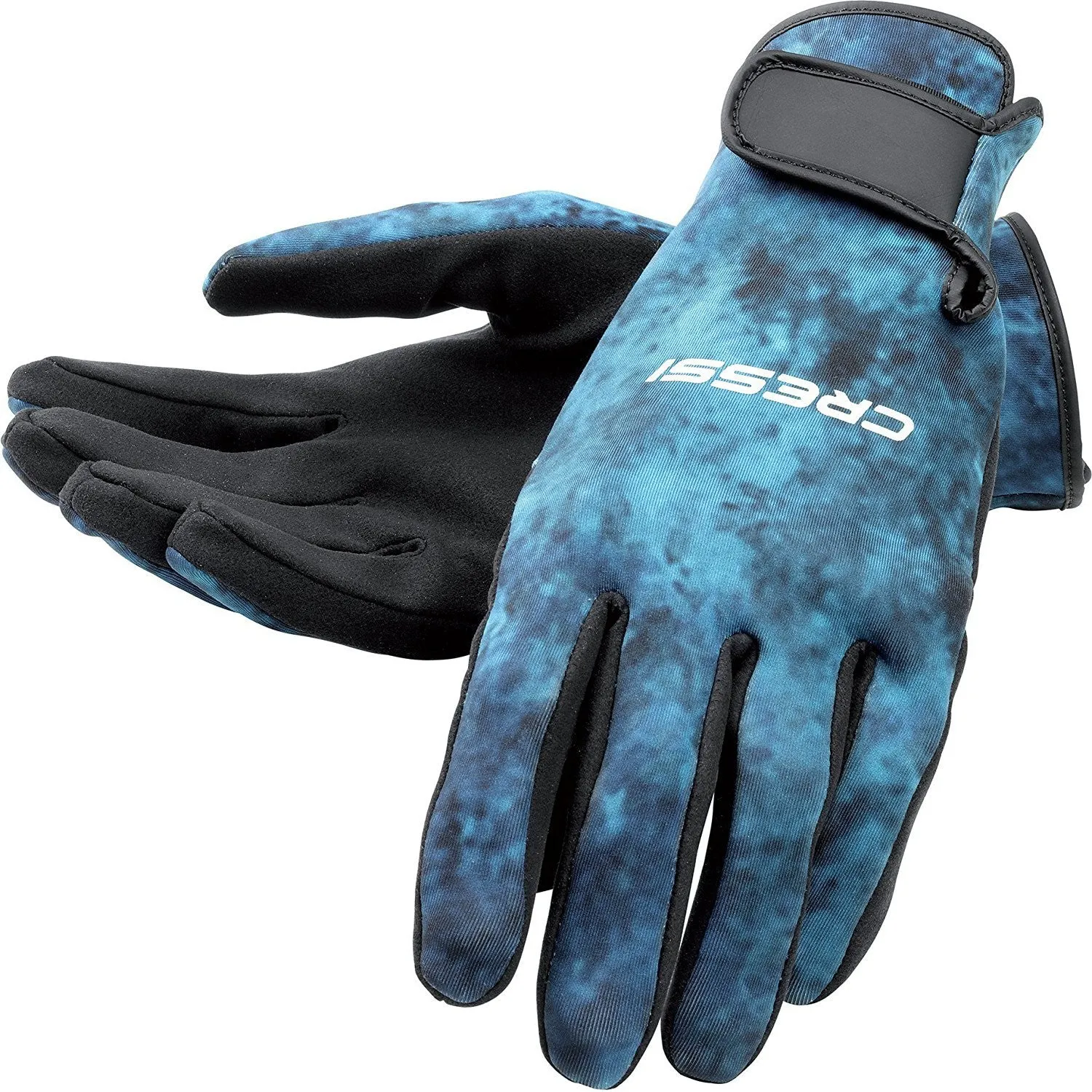 Open Box Cressi 2mm Hunter Gloves, Blue - SM