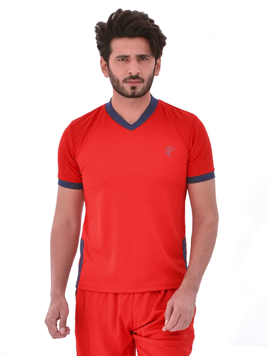 Performance Pro - T-Shirt - Red / Navy Blue