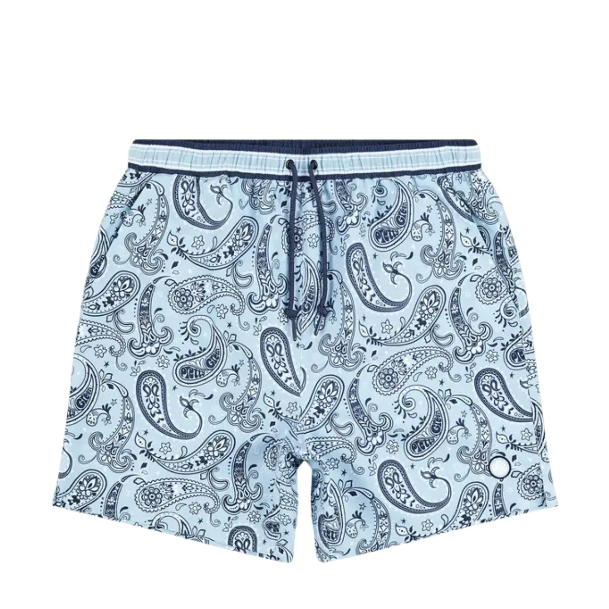 Pretty Green Blue Paisley Swim Shorts