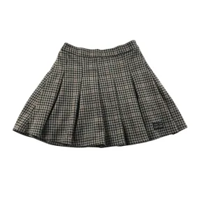 Primark Skirt 9-10 Years beige black and pink Checked Thin Waist Band Pleated