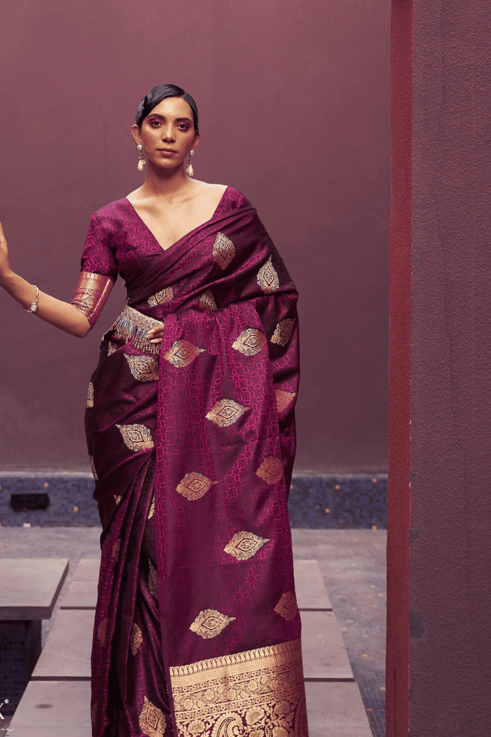 Ready to Wear Borderless Shaded Silk Saree