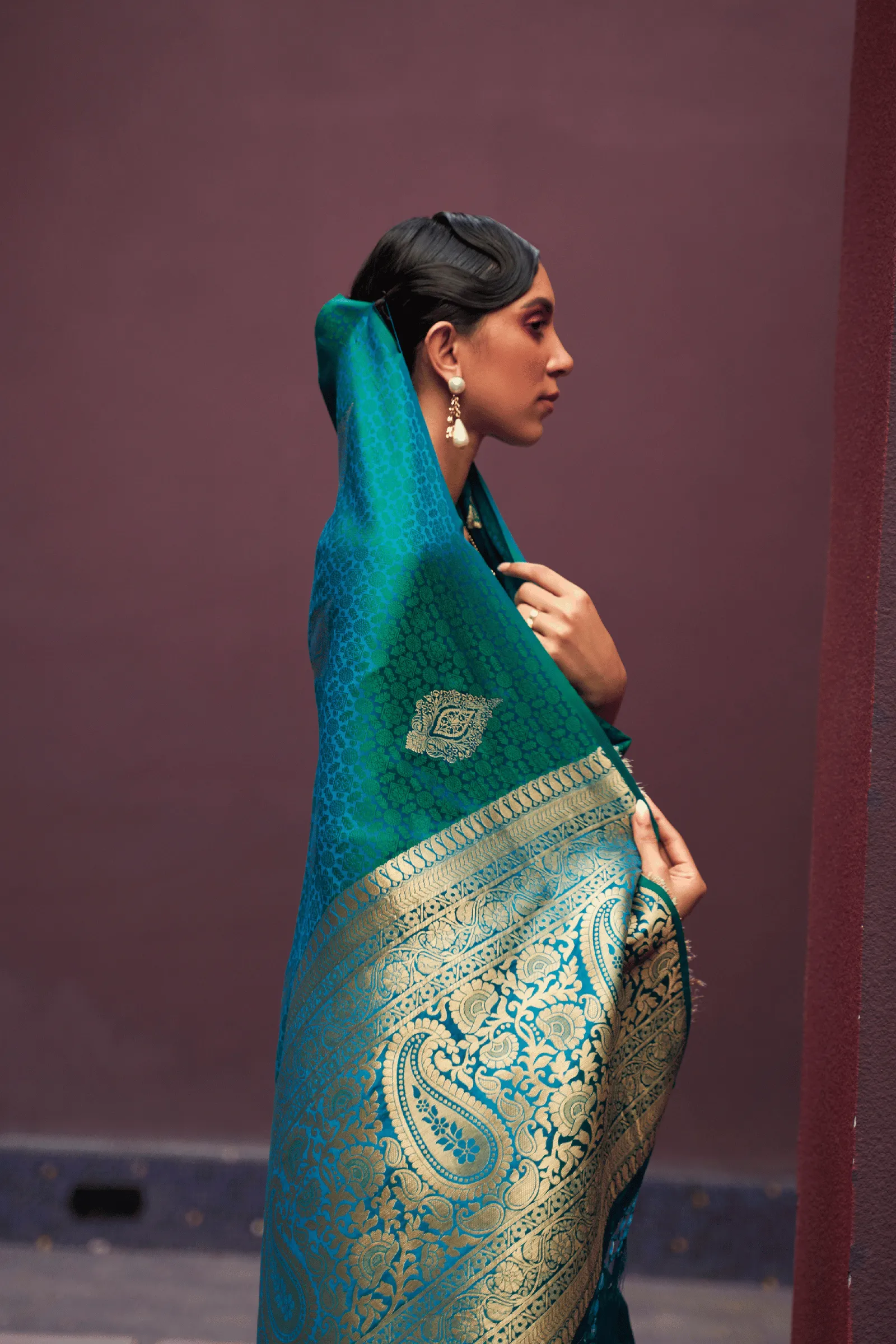 Ready to Wear Borderless Shaded Silk Saree