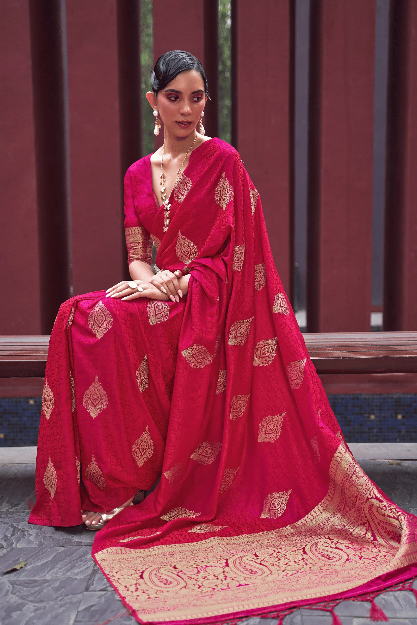 Ready to Wear Borderless Shaded Silk Saree