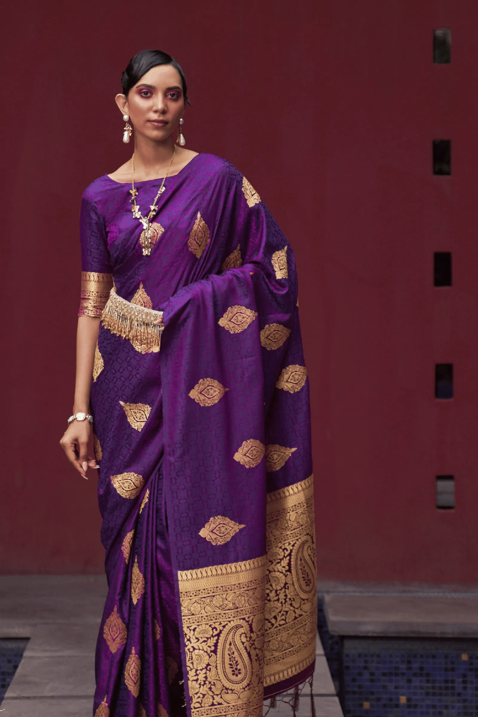 Ready to Wear Borderless Shaded Silk Saree