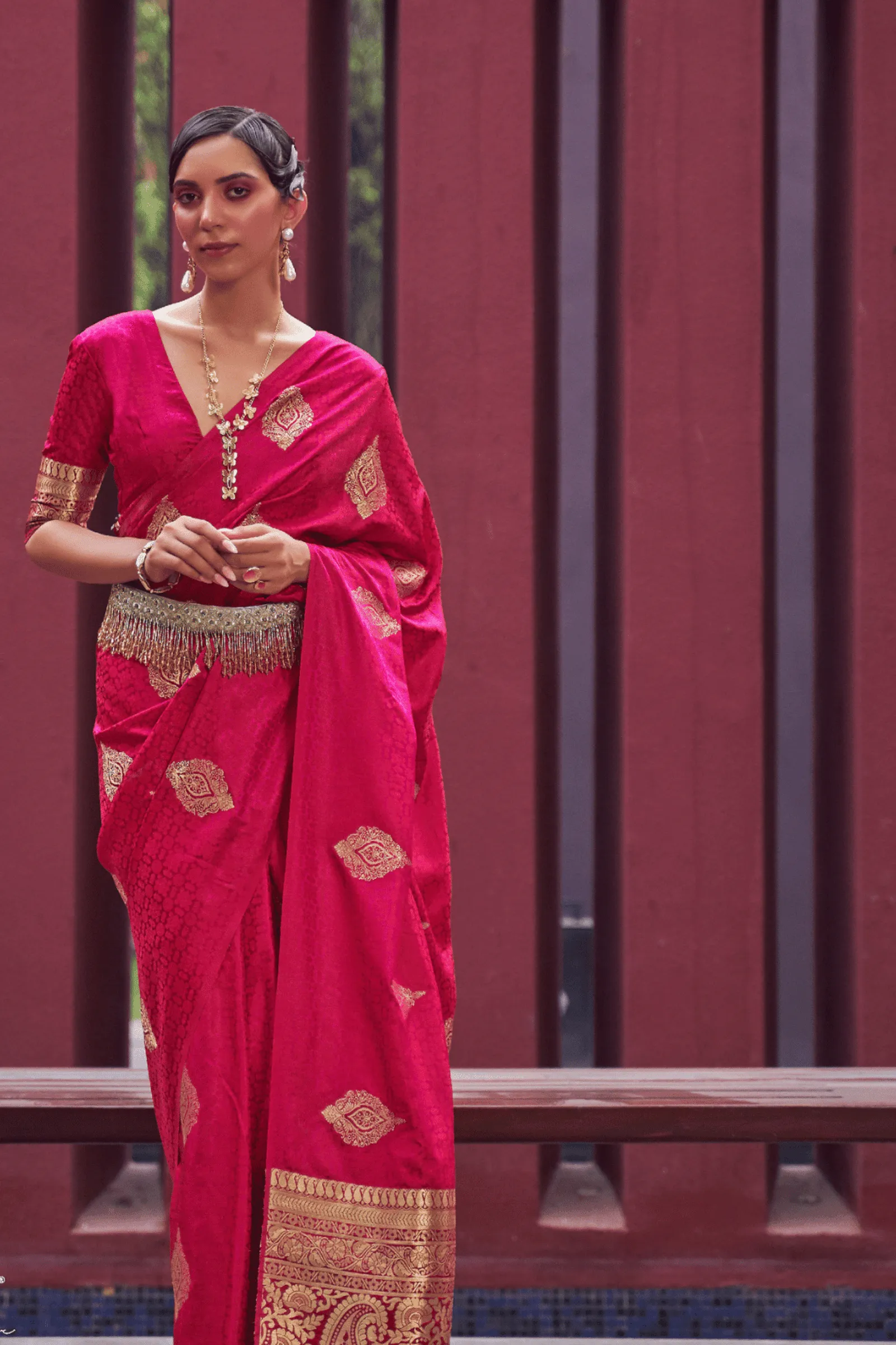 Ready to Wear Borderless Shaded Silk Saree