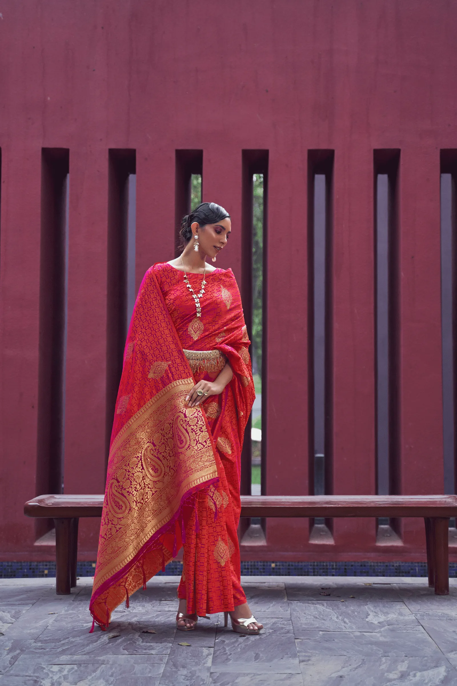 Ready to Wear Borderless Shaded Silk Saree