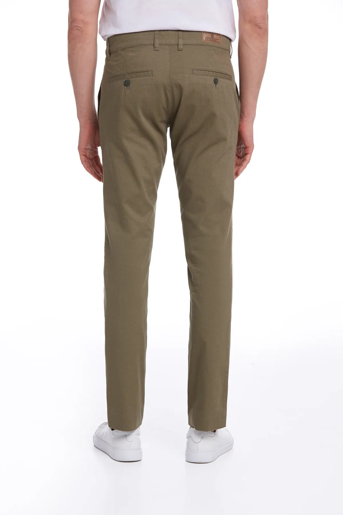 Regular Fit Side Pocket Low Waist Unpleated Cotton Khaki Casual Pants, Light Khaki