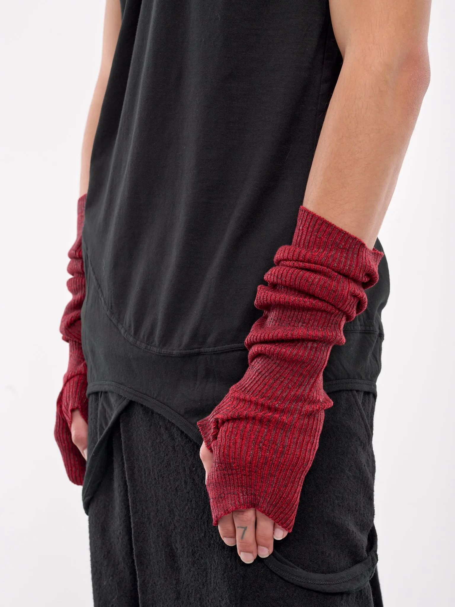 Rib-Knit Gloves (877ACU6-C-CINNABAR)