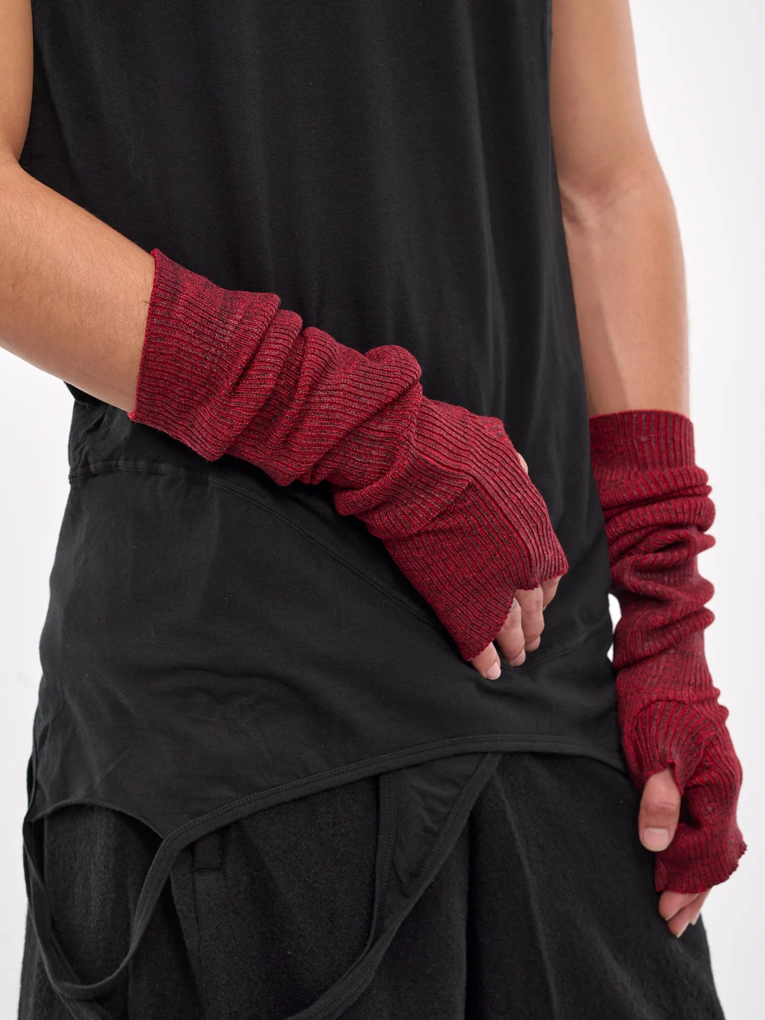 Rib-Knit Gloves (877ACU6-C-CINNABAR)