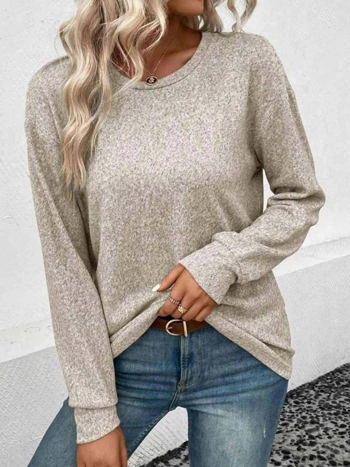 Round Neck Long Sleeve T-Shirt