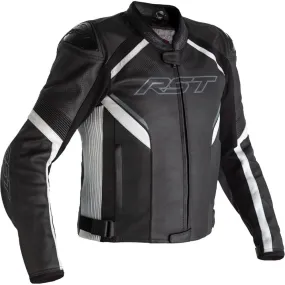 RST Sabre Airbag CE Leather Jacket Black / Black / White