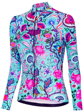 Secret Garden Women's Winter Long Sleeve Jersey Aqua