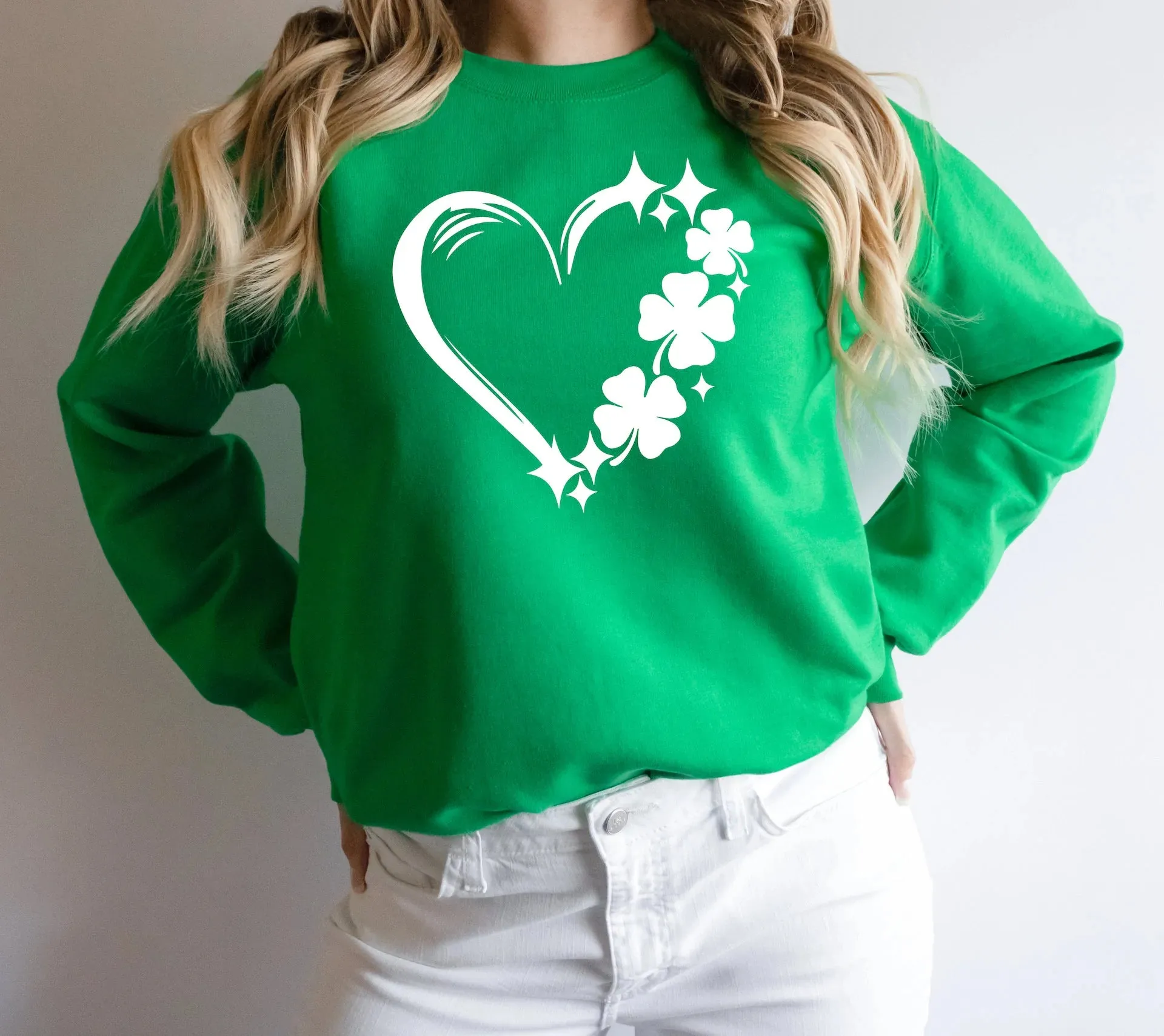 Shamrock Heart T Shirt or Sweatshirt, Unisex Tee Shirt, Irish Tee Shirt, Mom shirt