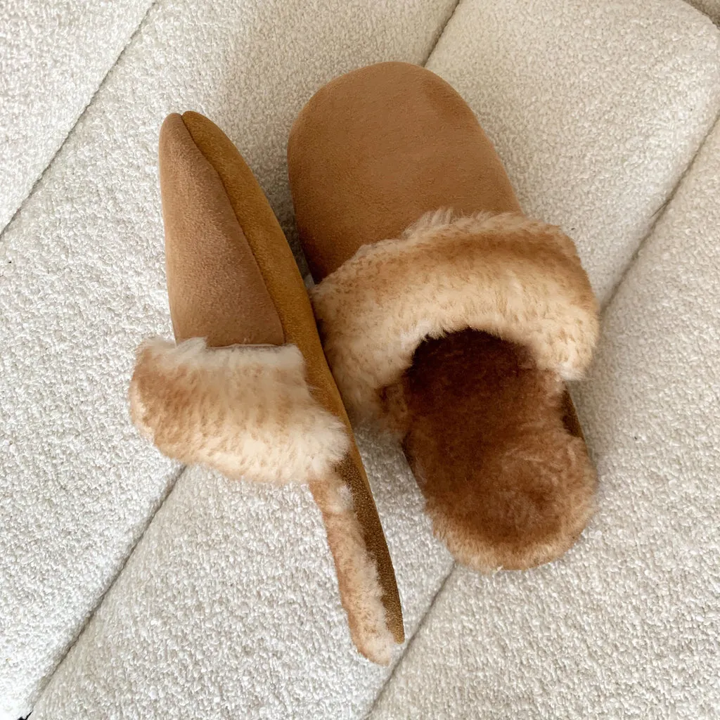 Sheepskin Slip-On Slippers