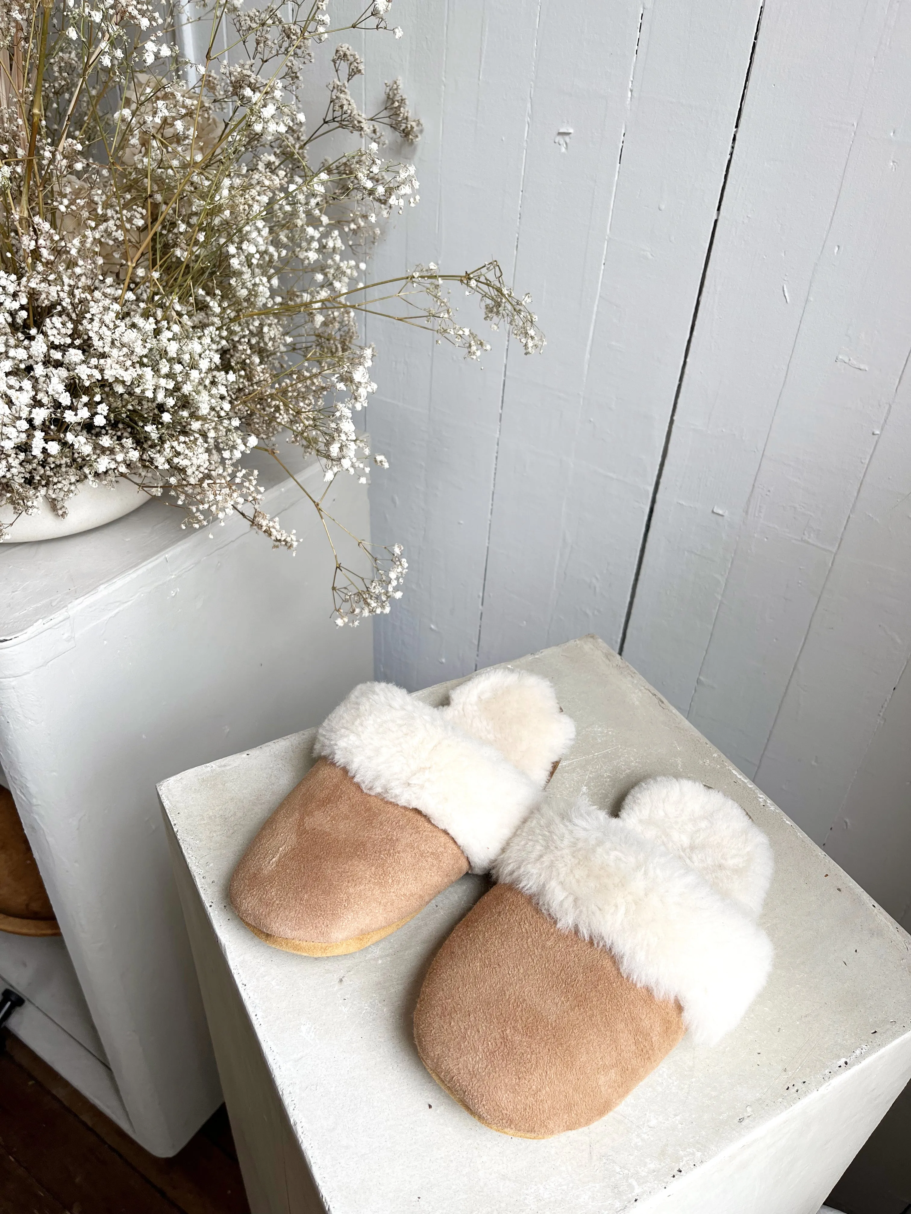 Sheepskin Slip-On Slippers