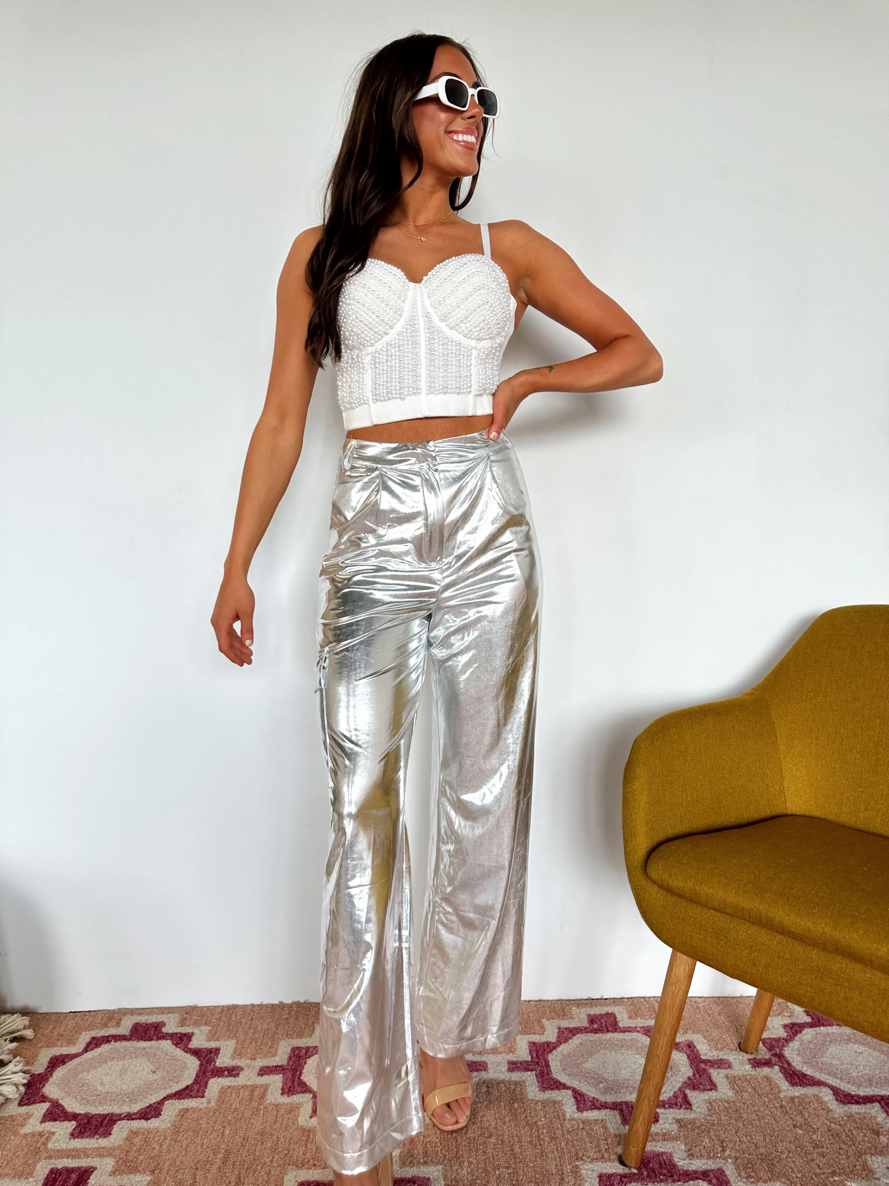 SHINE BRIGHT METALLIC PANTS