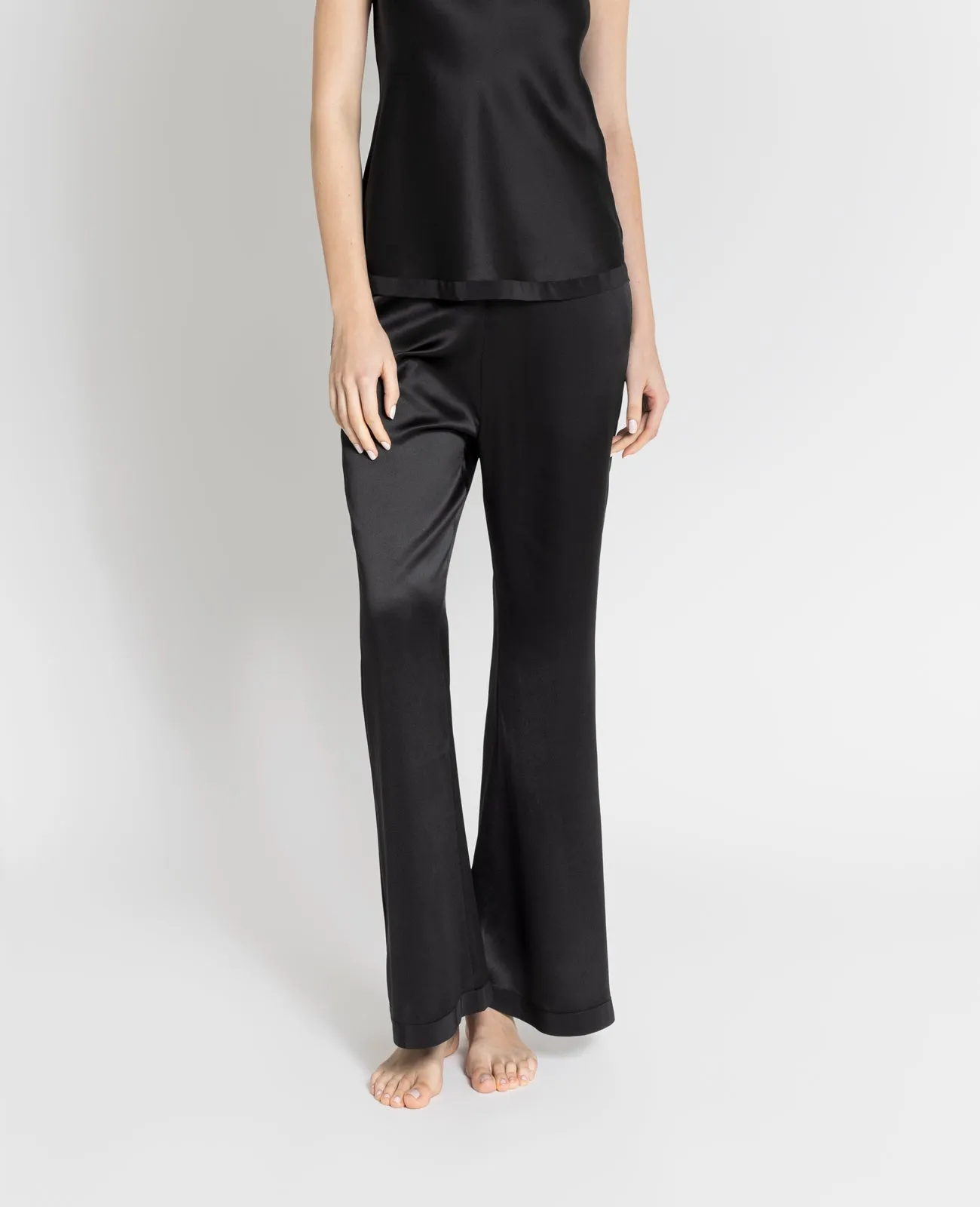 Silk Pyjamas Flare Lounge Pants