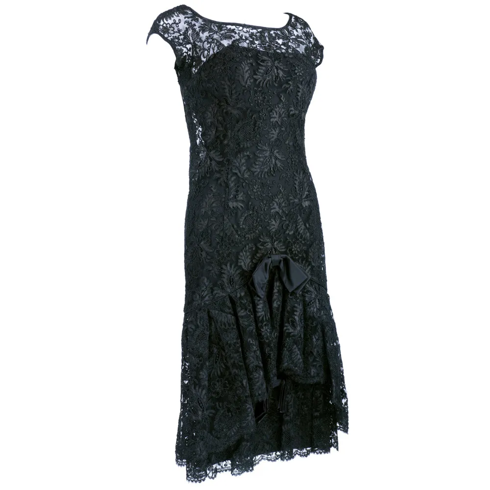 SIMPSON 60s Black Lace Cocktail Dress