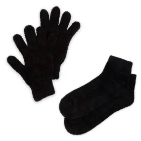 Spa Socks And Gloves Set - Aloe Infused - Black